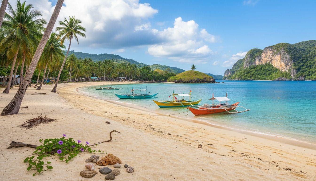 This 2.5 mile golden crescent hides where El Nido's island crowds vanish