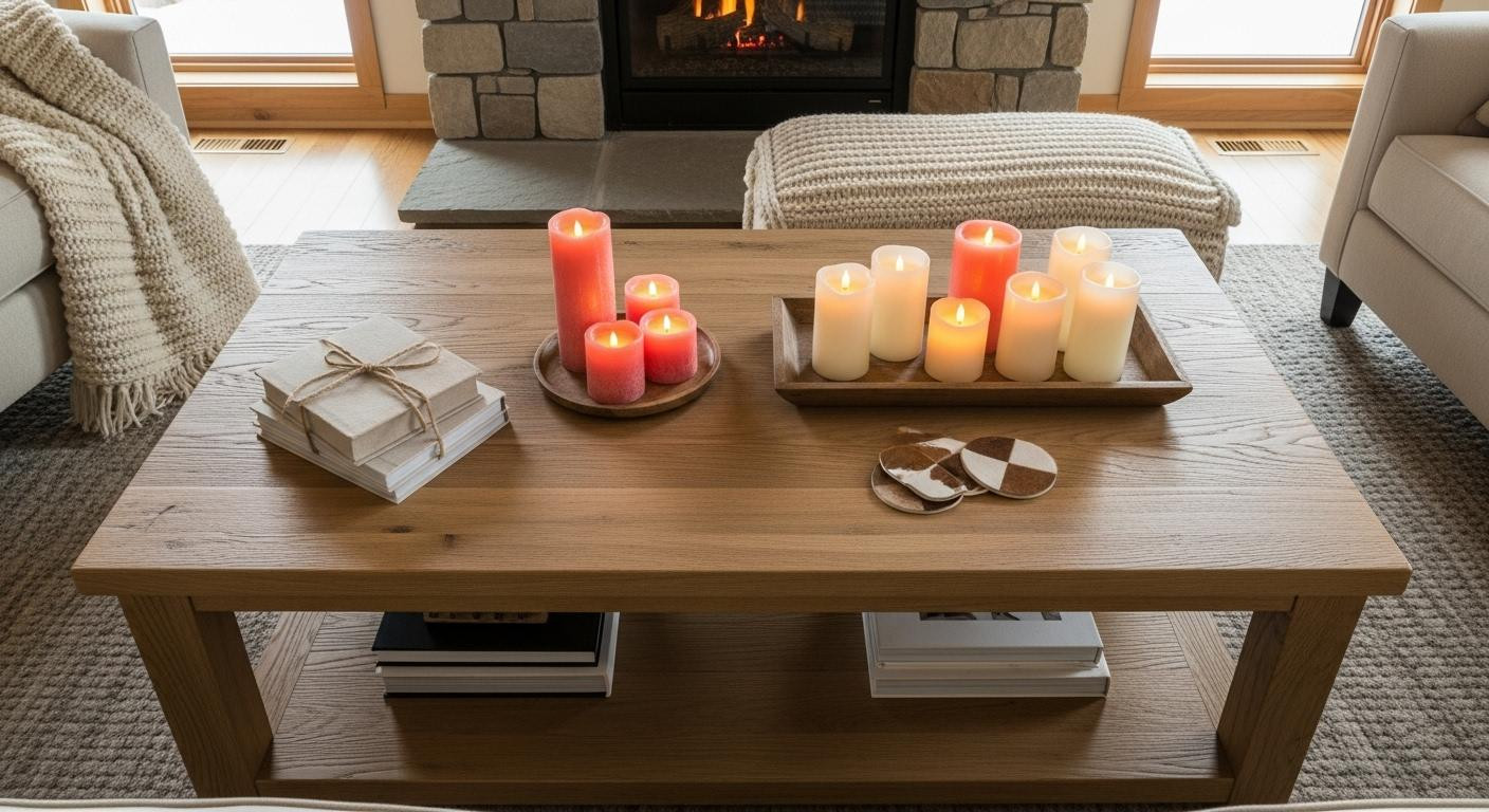 The 4-zone coffee table rule that makes snowy cabins feel 30% cozier