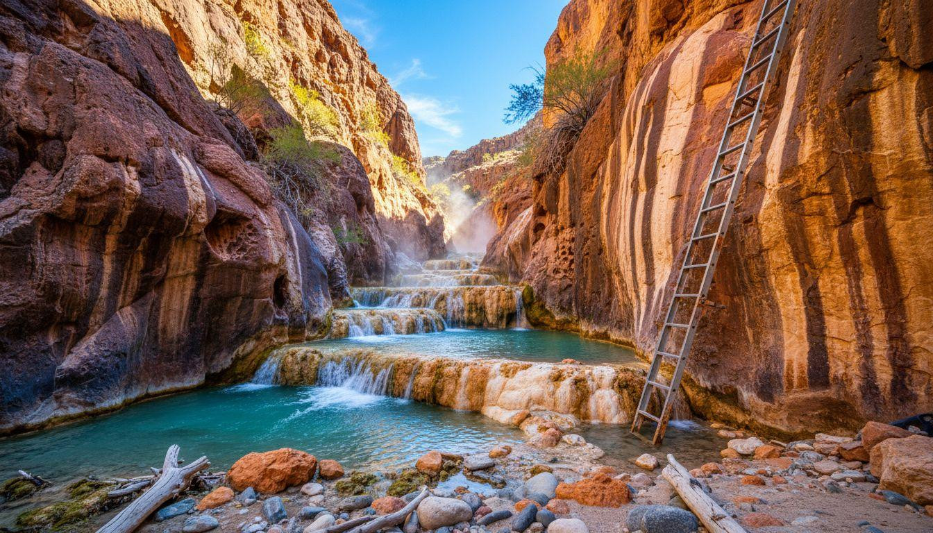 Better than Gold Strike where ropes wait 30 minutes and Arizona keeps thermal pools safe with one ladder