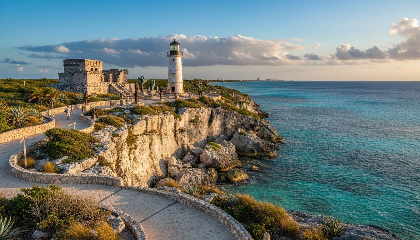 Forget Santorini where cliff photos cost and Isla Mujeres keeps turquoise coves empty for