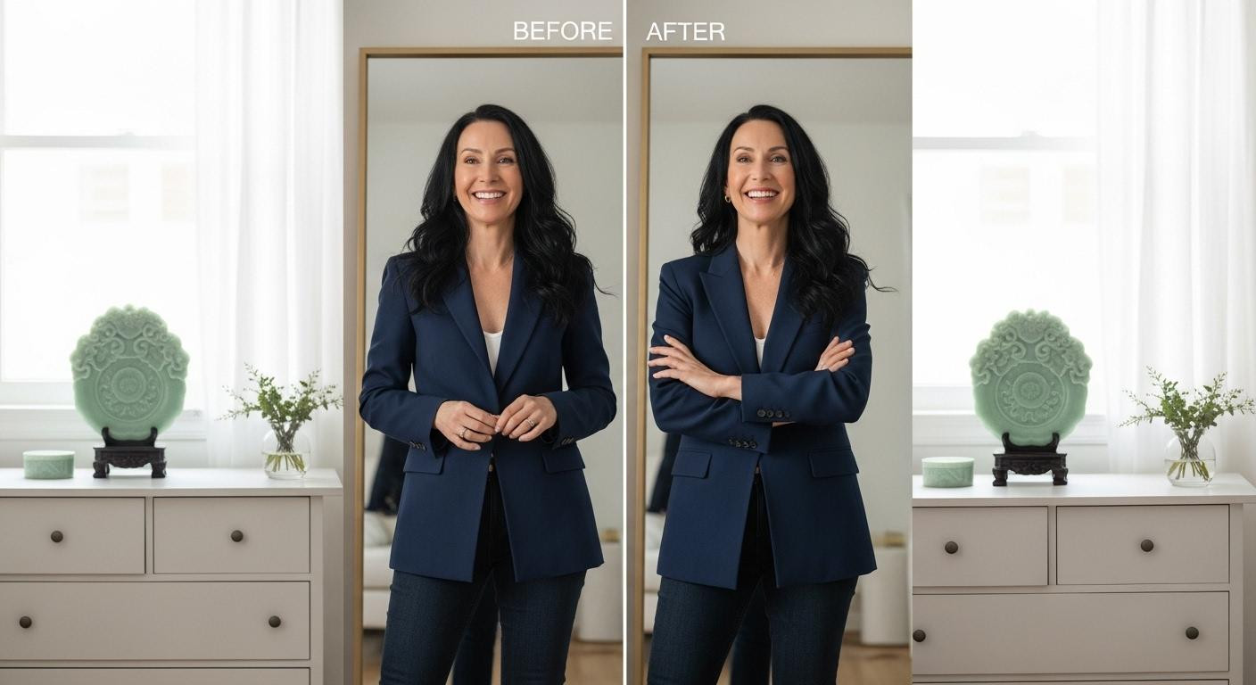 If your blazers make you look boxy, this 3-proportion jeans formula creates a 25% slimmer waist