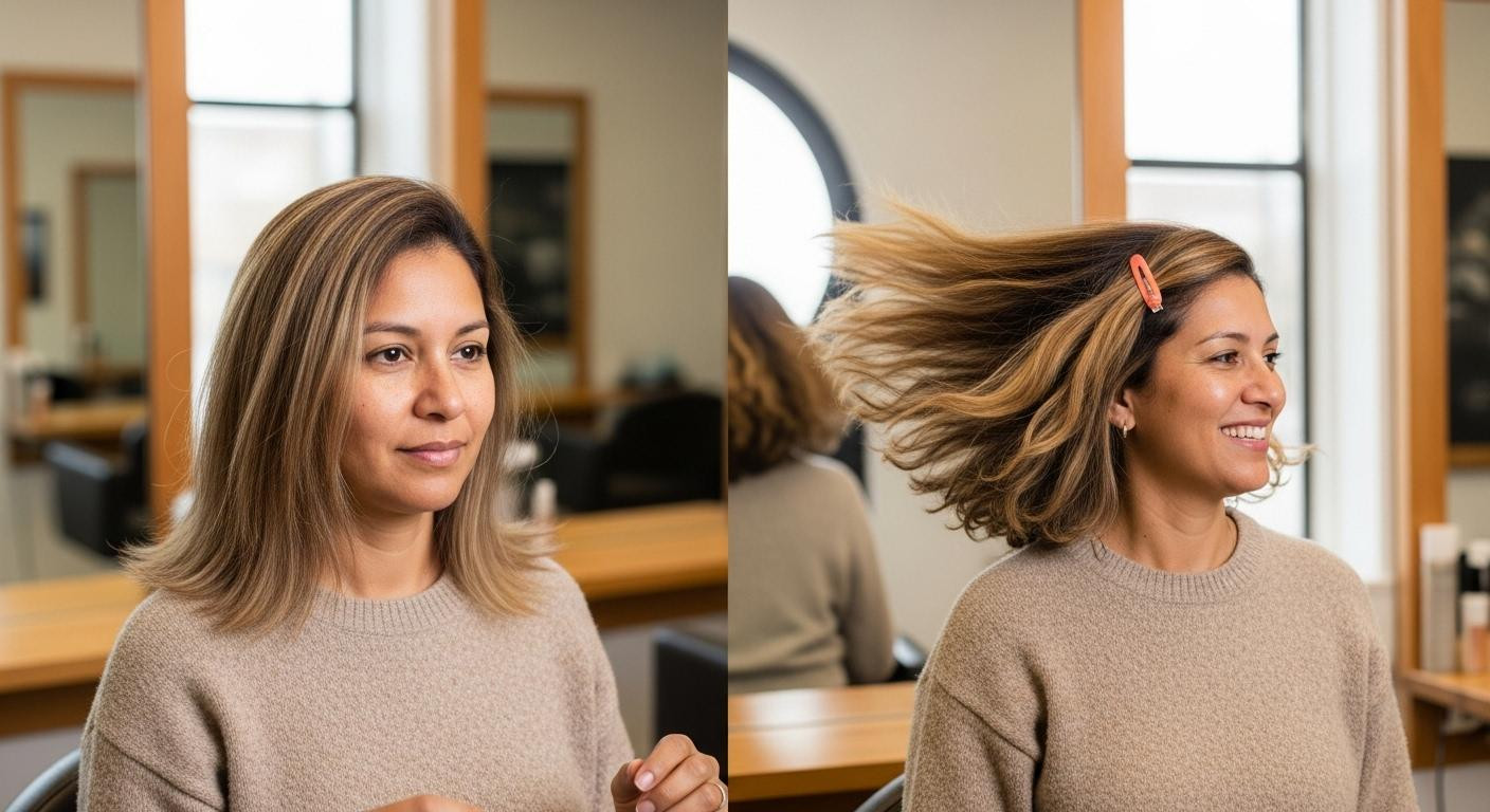 If your hair won't bounce back after you move, this crescent cut creates spring in 8 weeks