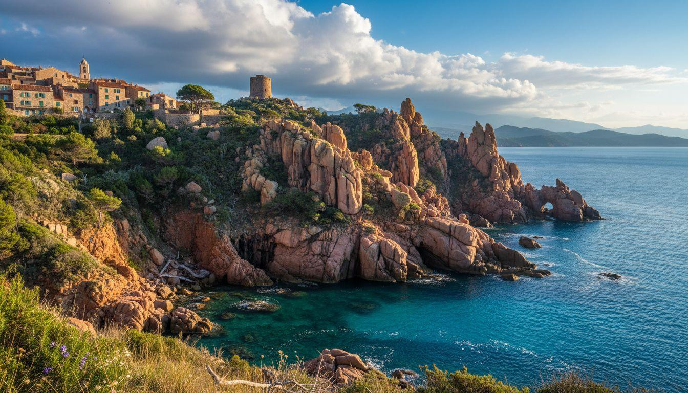 This French village carved red granite into sculptures above turquoise coves