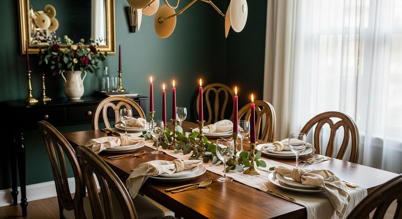 Dark dining rooms feel 30% warmer in winter than bright white spaces