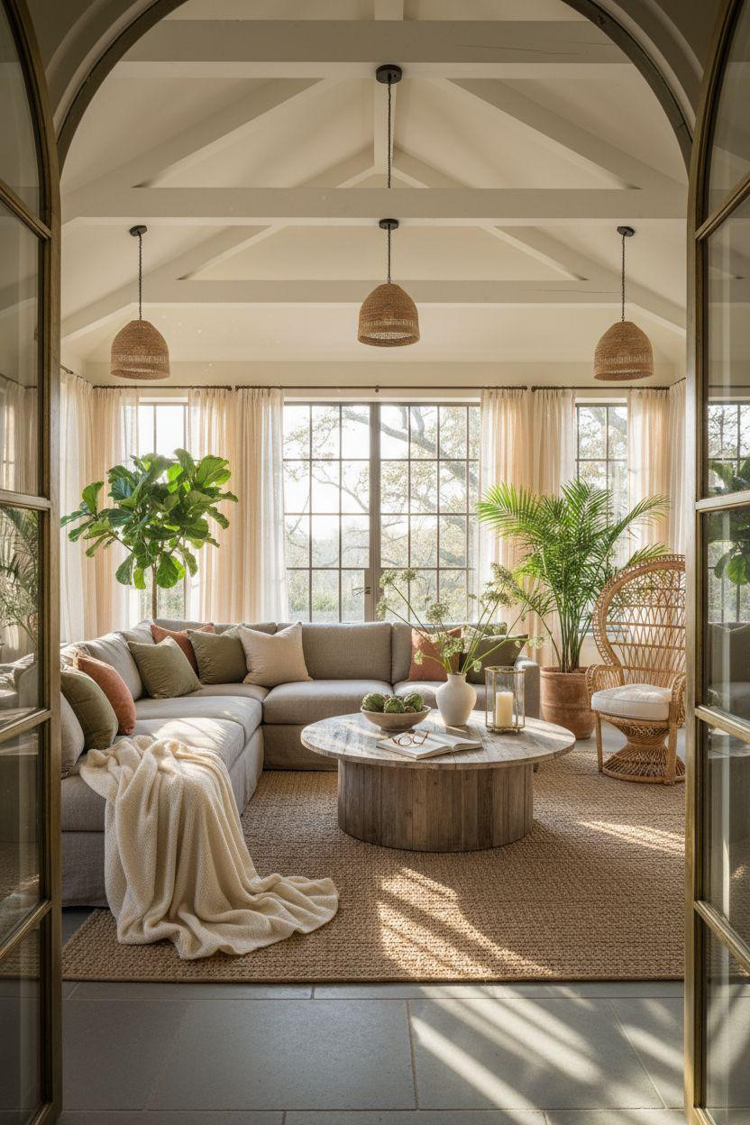 All Season Room Ideas - renovated three season sunroom entry