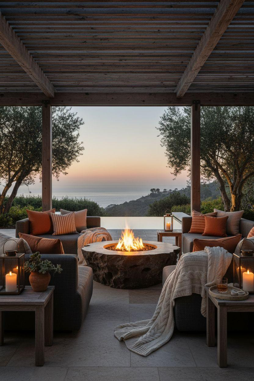 Backyard Fire Pit Ideas Lounge Areas - wine country inspired outdoor lounge