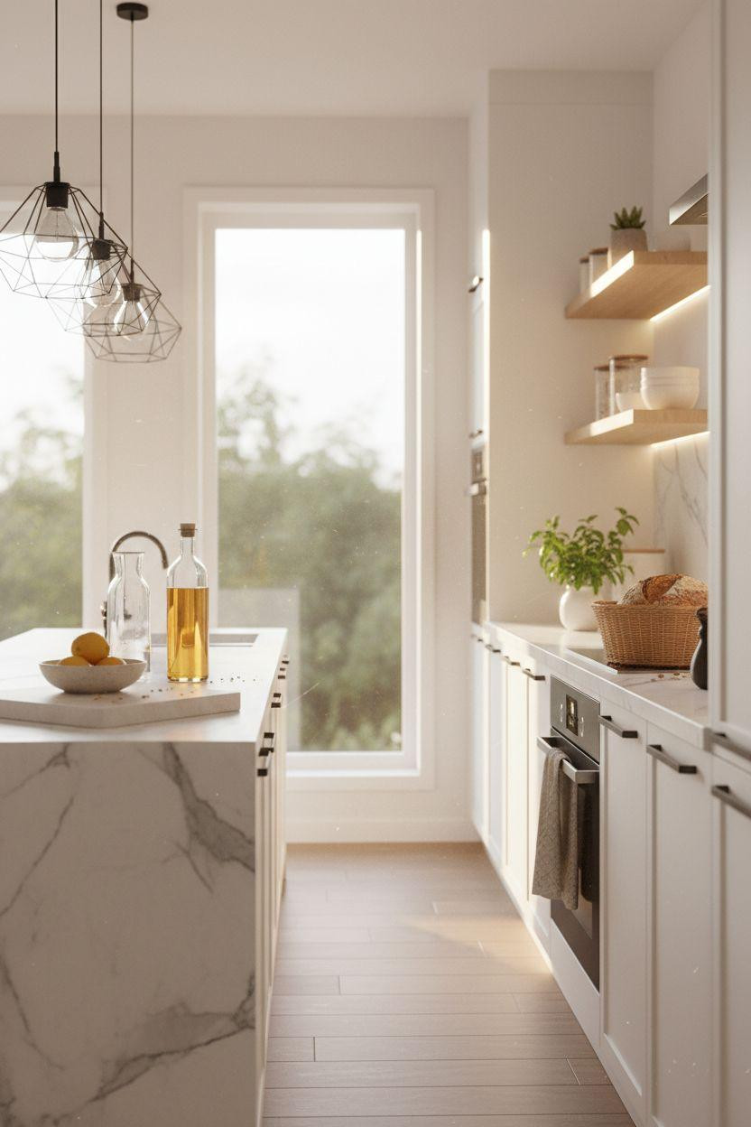 Bloxburg Kitchen Ideas - sleek apartment kitchen