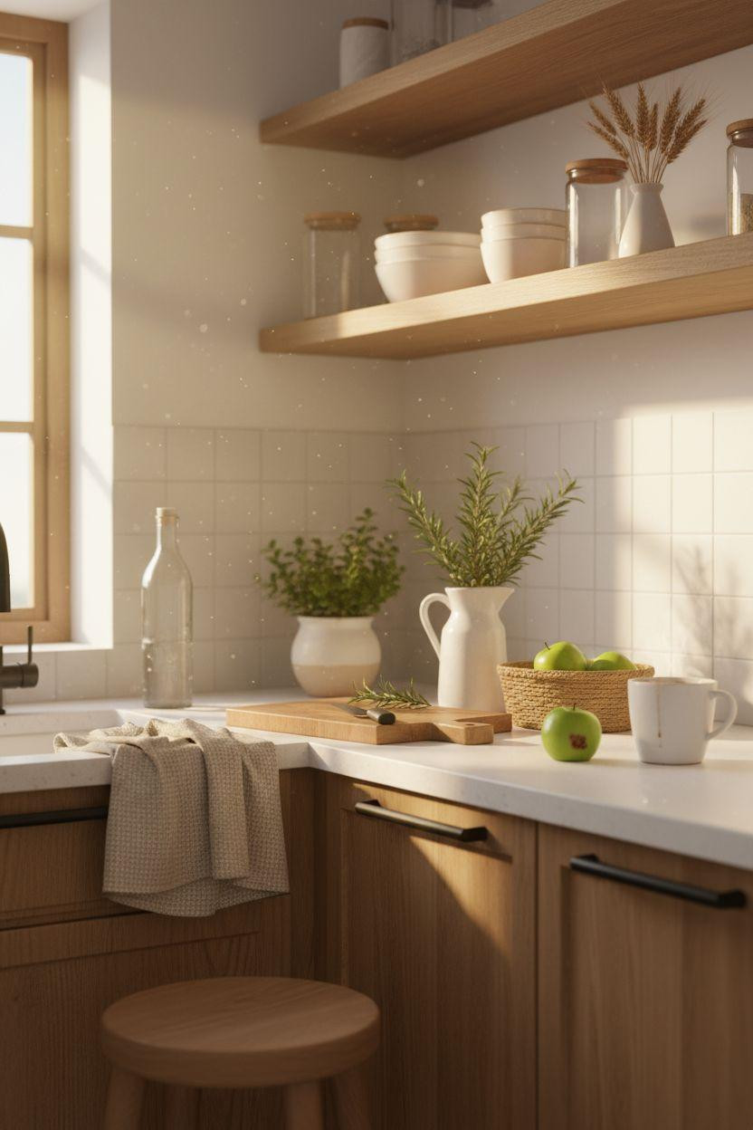 Bloxburg Kitchen Ideas - modern white oak kitchen