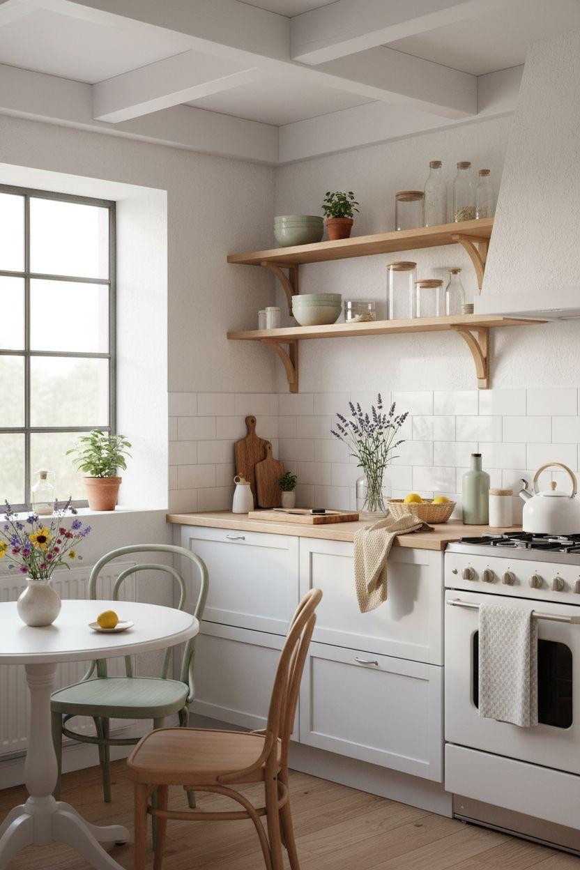 Bloxburg Kitchen Ideas - honey oak kitchen with breakfast nook