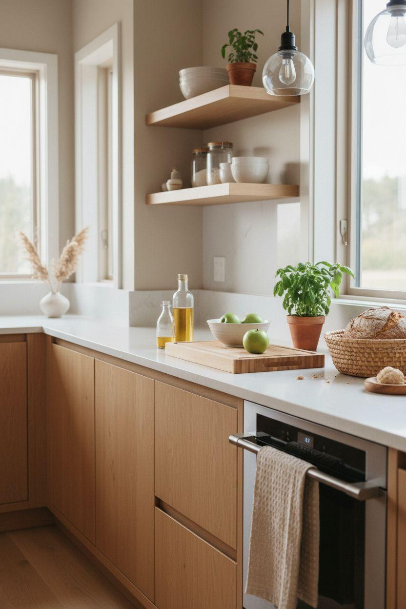 Bloxburg Kitchen Ideas - honey oak kitchen