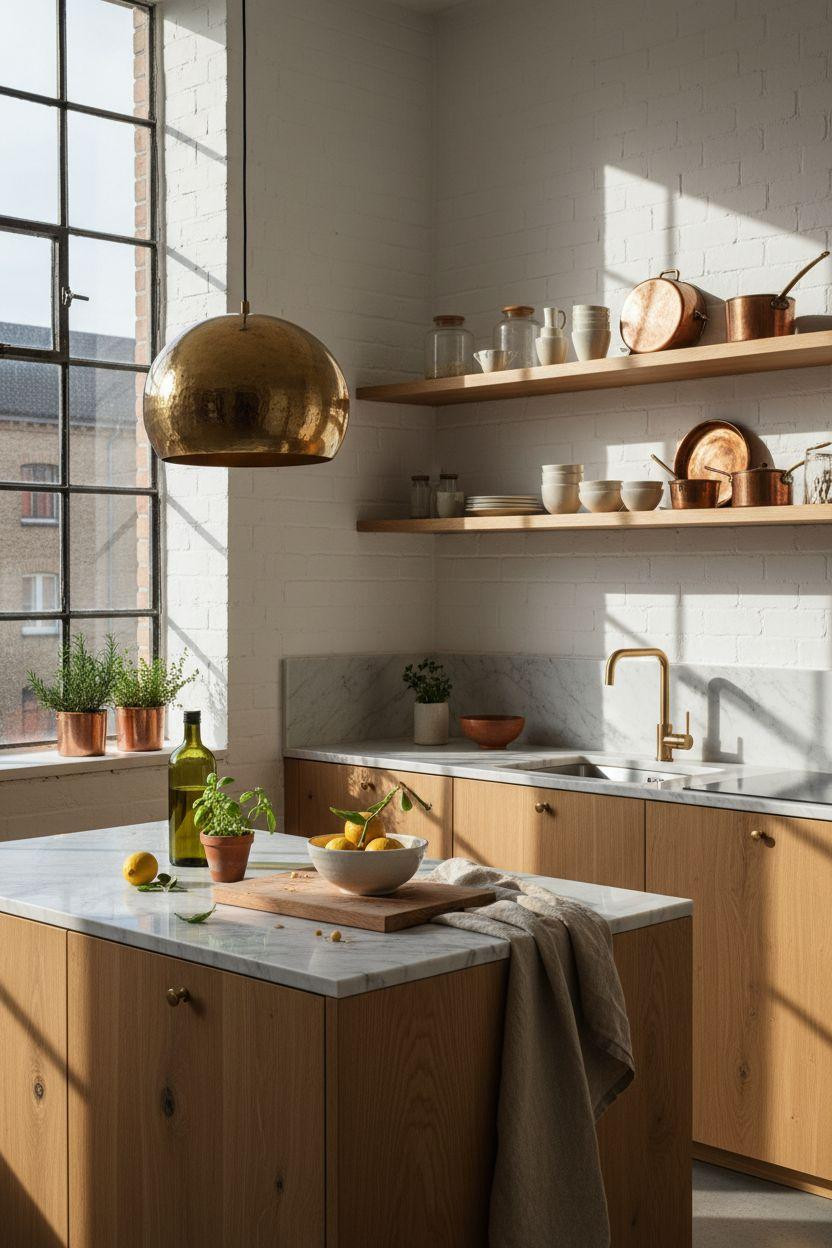 kitchen ideas for small spaces - industrial style setup