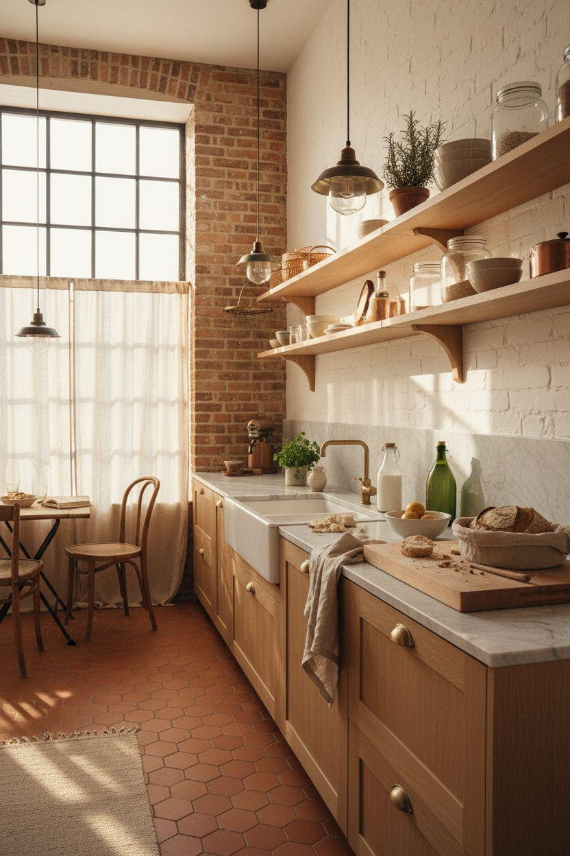 kitchen ideas for small spaces - complete layout view