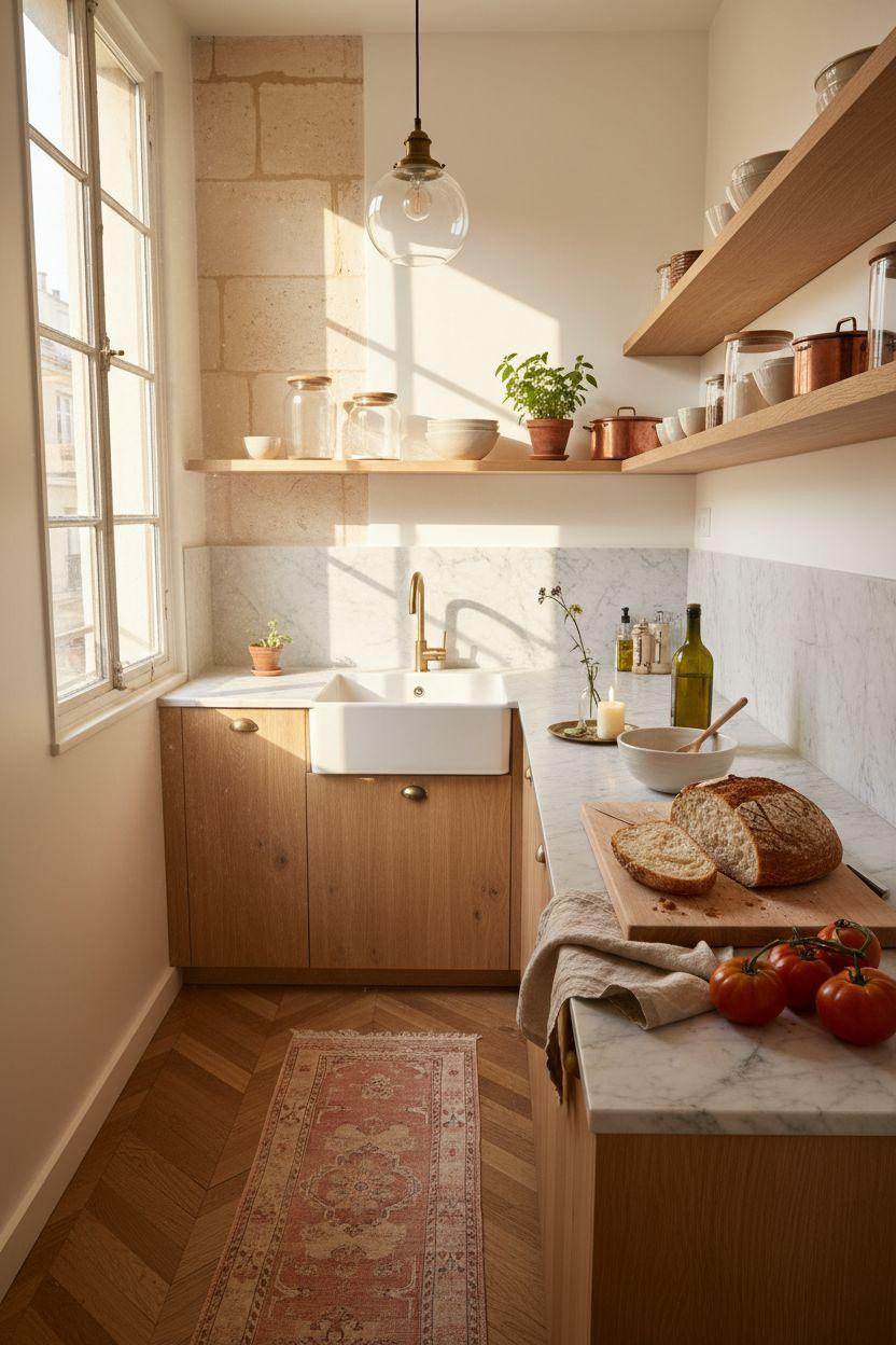 kitchen ideas for small spaces - narrow galley design