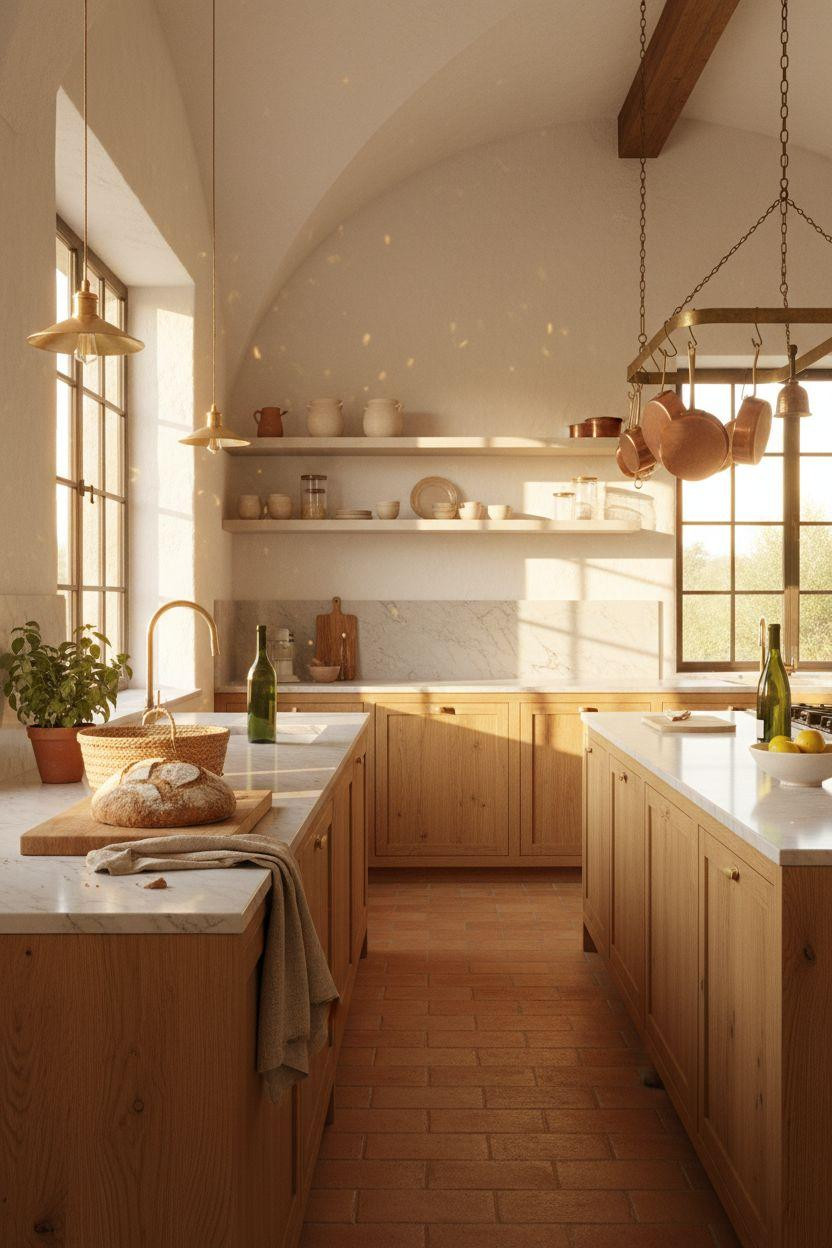 Small Kitchen open layout with marble counter