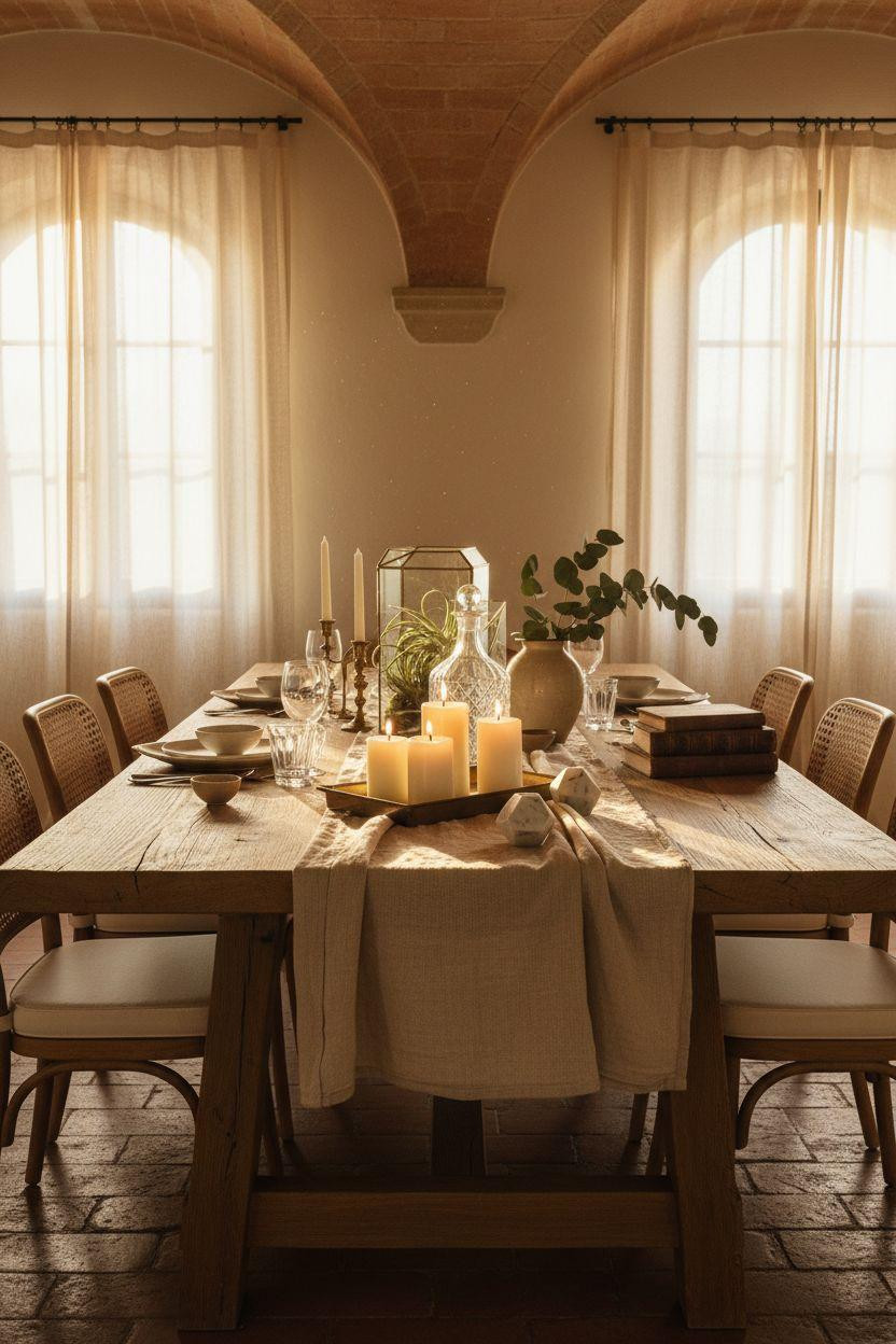 Dining Room Table Centerpiece Ideas - geometric modern centerpiece design