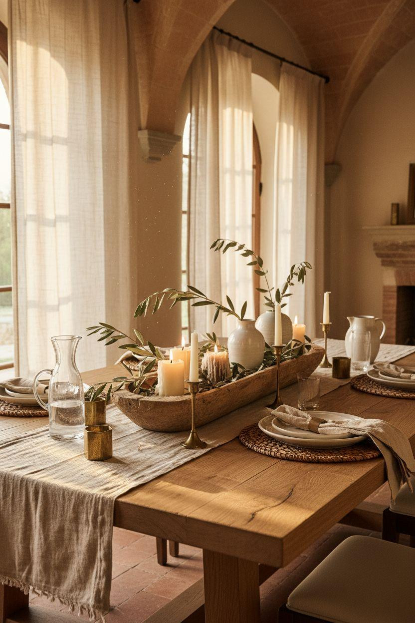 Dining Room Table Centerpiece Ideas - simple everyday centerpiece arrangement