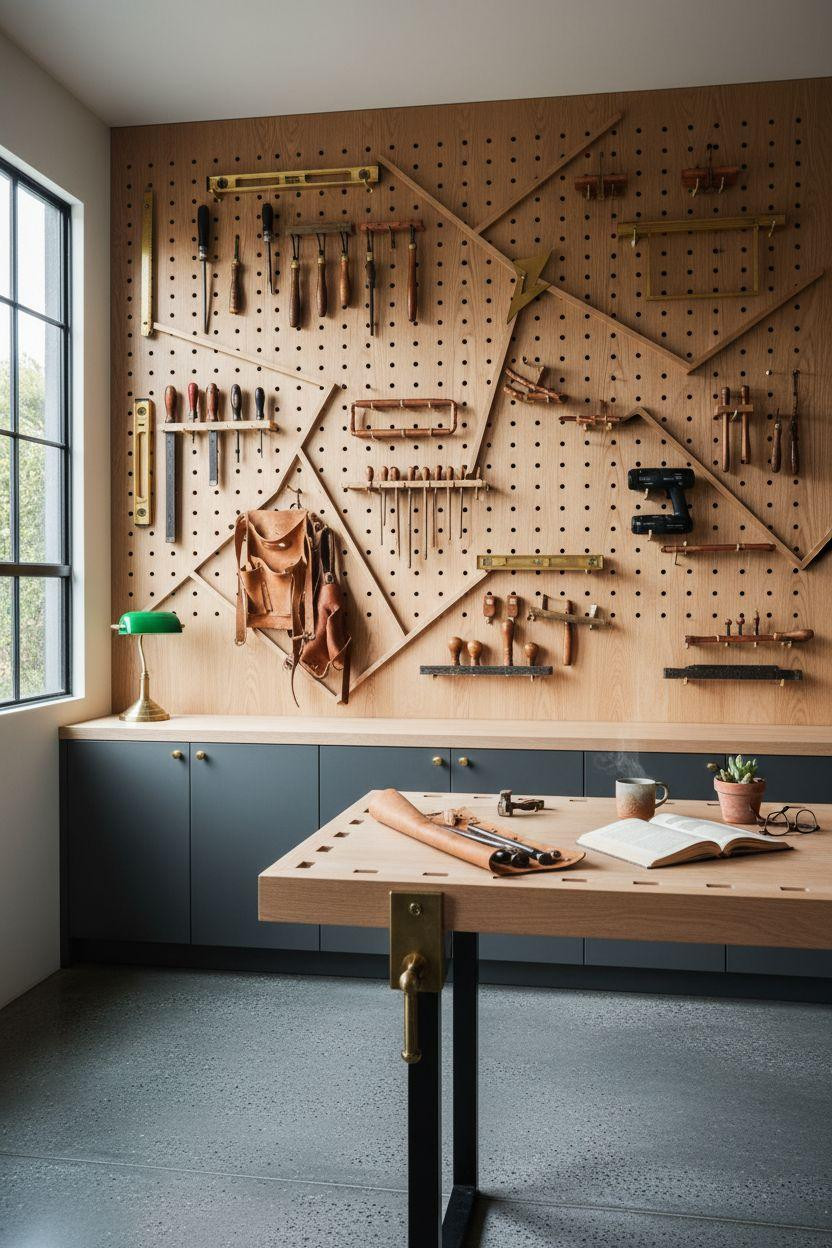 Garage Storage Ideas - bright garage with industrial windows