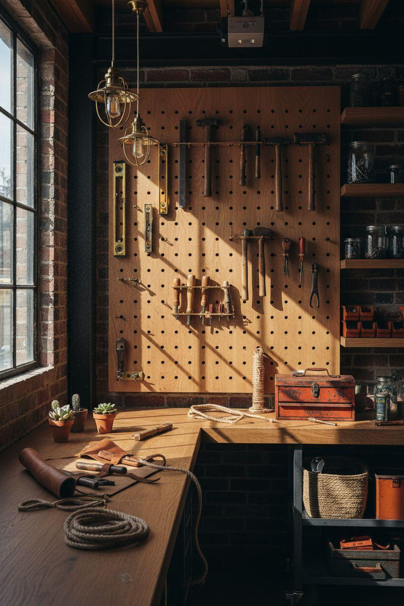 Garage Storage Ideas - industrial garage workshop