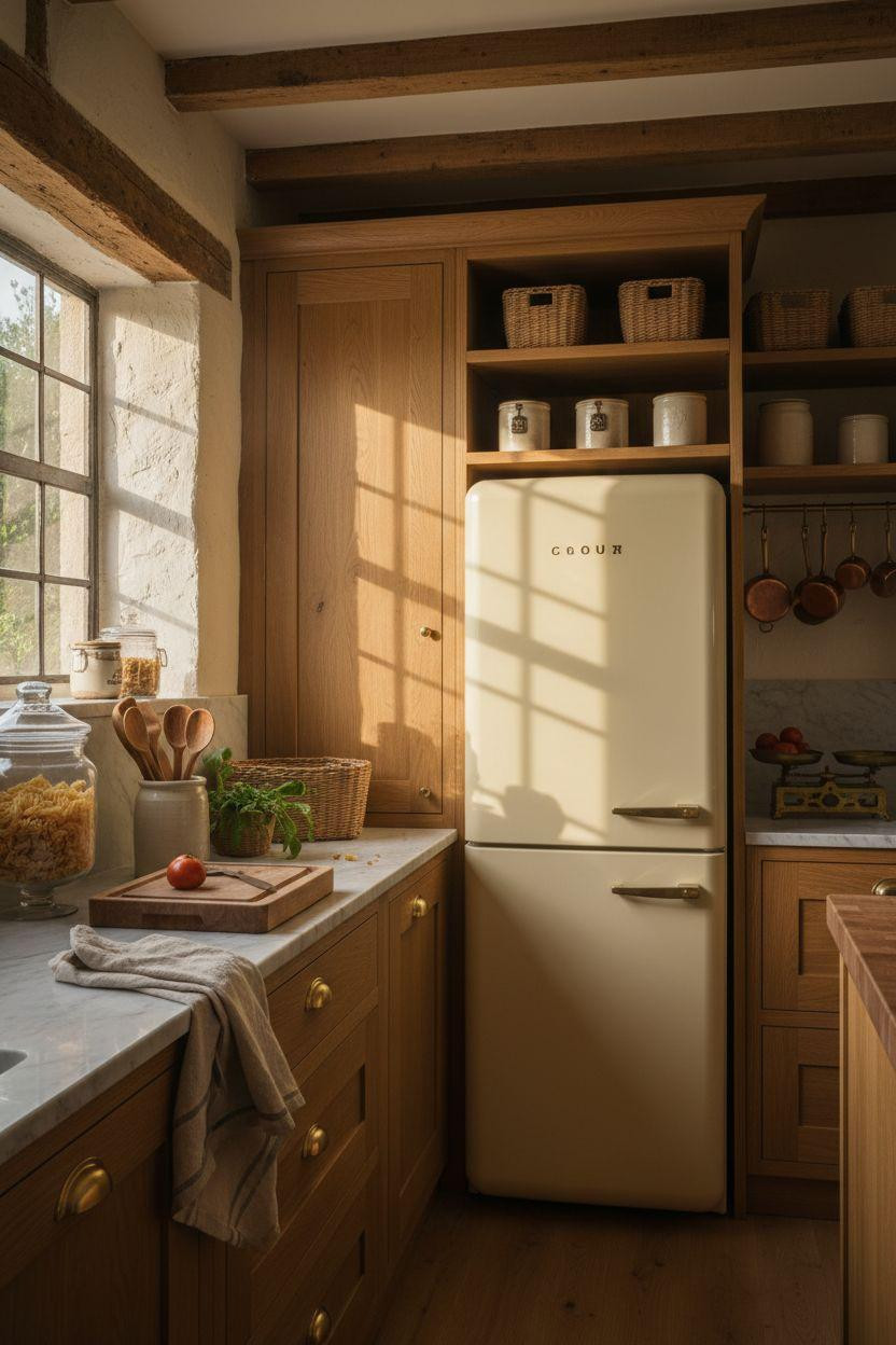 Hidden Pantry - appliance storage in country estate style