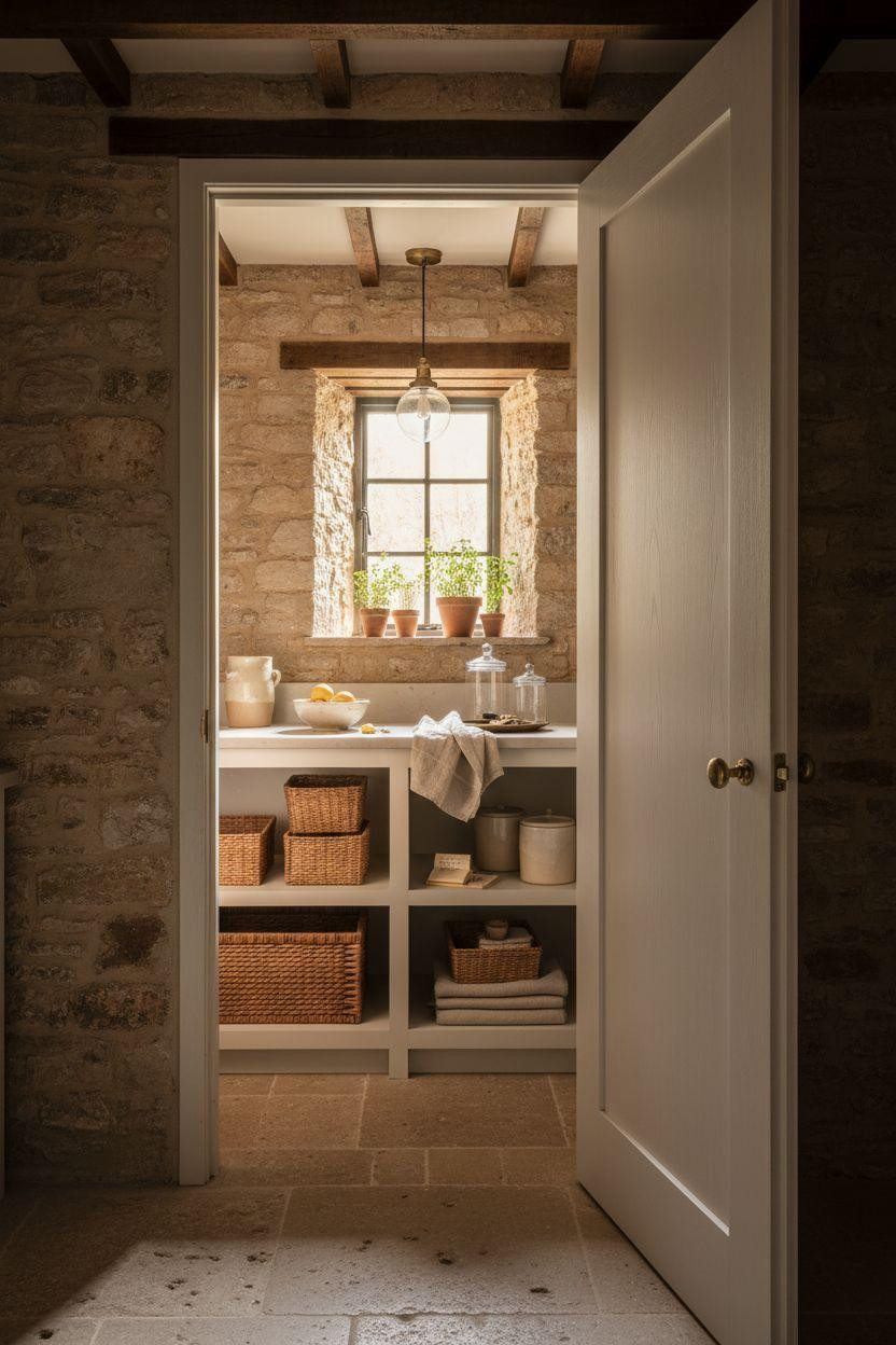 Hidden Pantry - compact utility storage behind seamless door