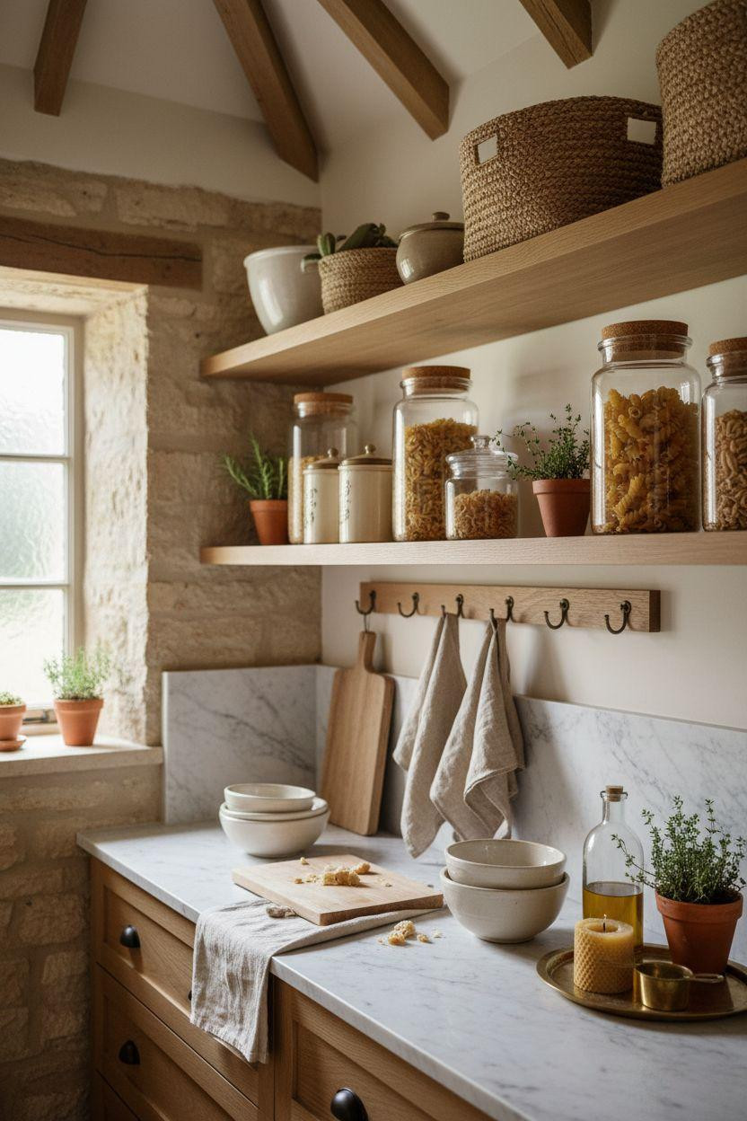 Hidden Pantry - close up detail of artisan storage