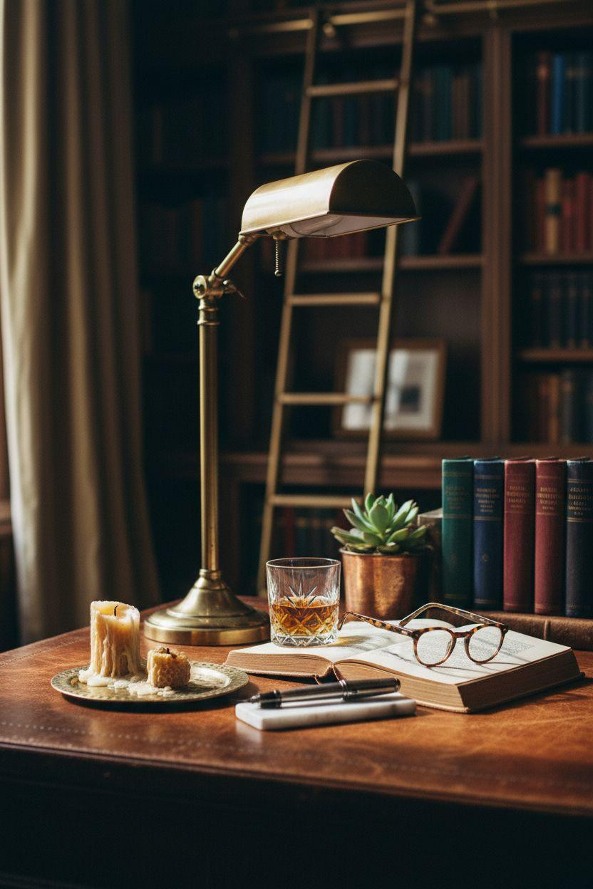 Home Library Rooms Ideas - detailed styling moment