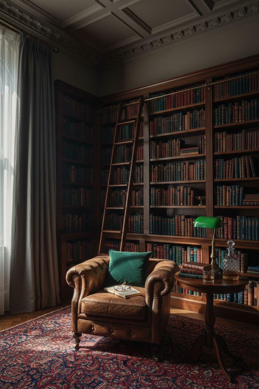 Home Library Rooms Ideas - grand traditional library setup