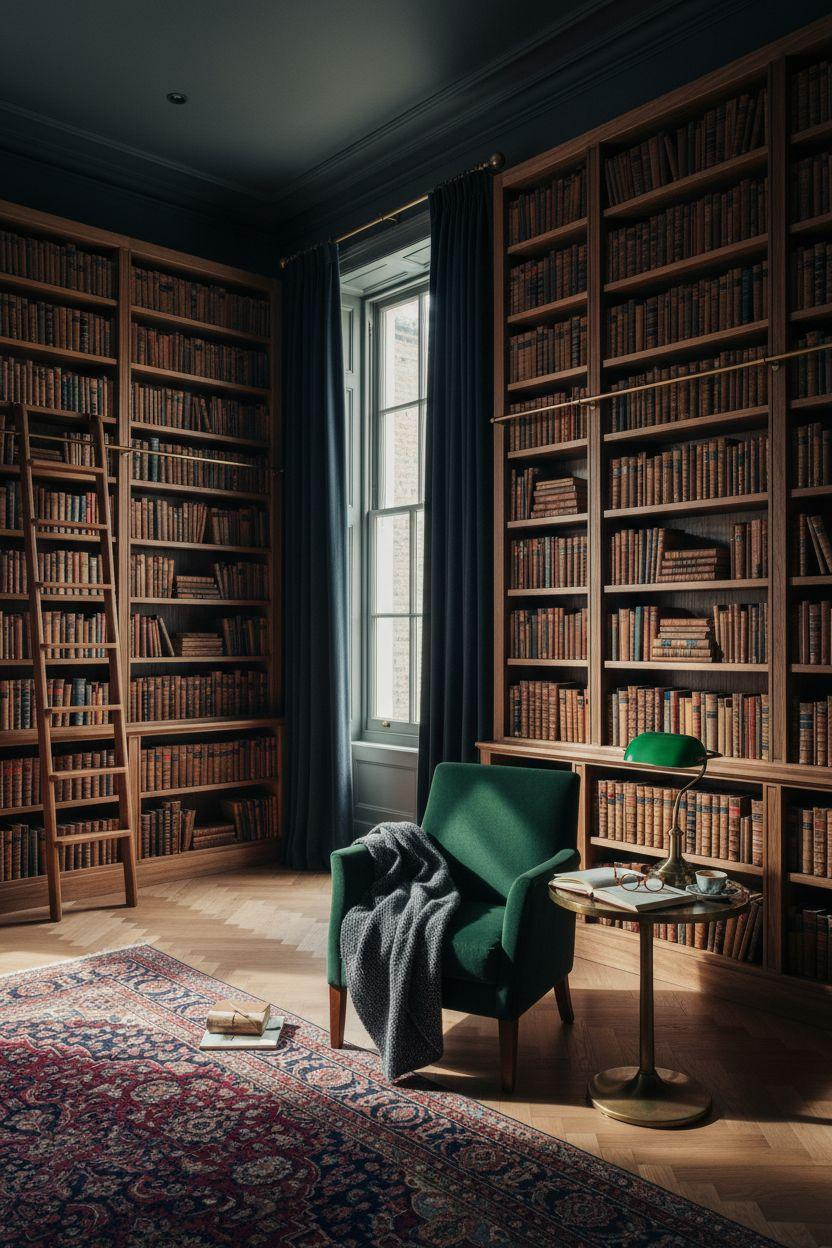 Home Library Rooms Ideas - moody Victorian reading room