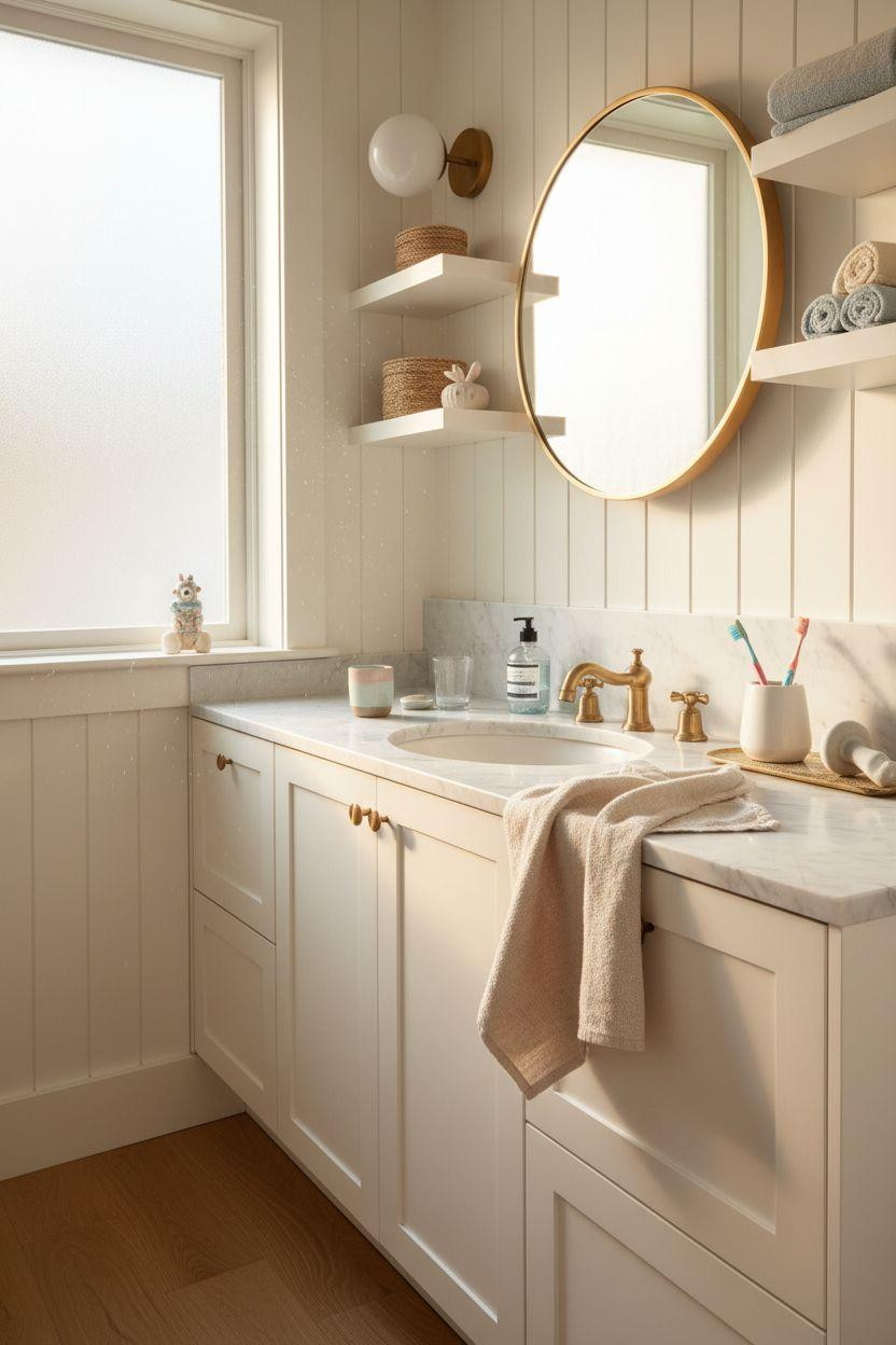 Kids bathroom ideas with fixtures scaled for toddlers