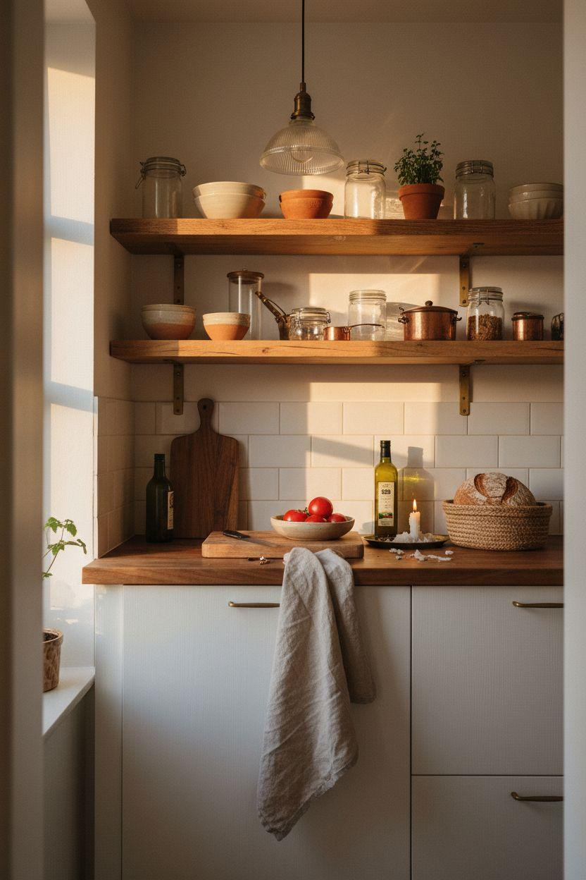 kitchen ideas for small spaces - affordable vintage mix