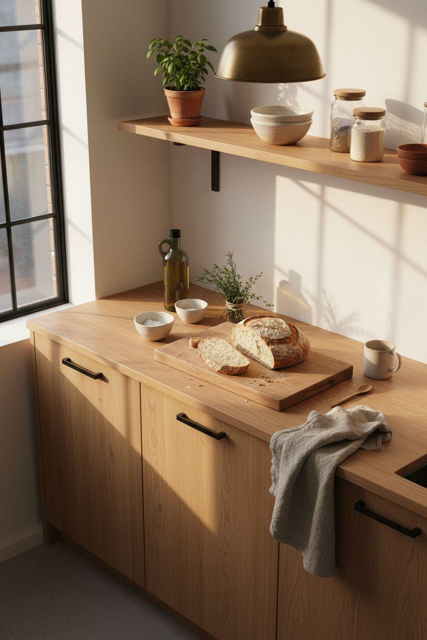 kitchen ideas for small spaces - efficient layout from above