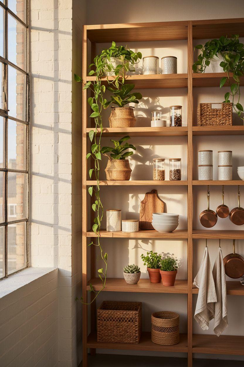 Kitchen Storage Ideas - botanical storage rack