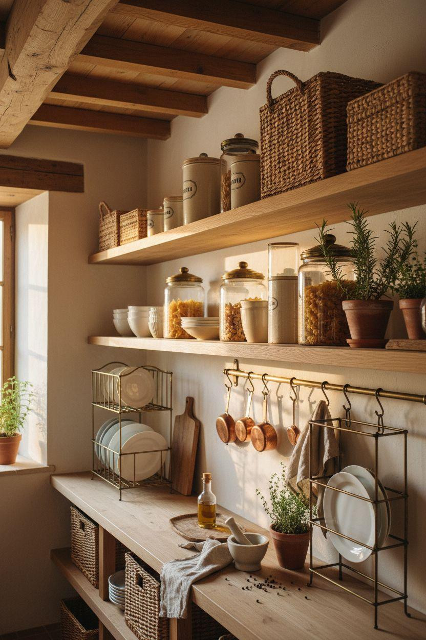Kitchen Storage Ideas - Provençal wicker storage