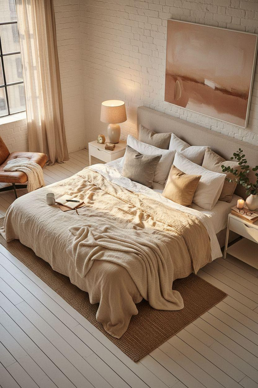 Master Bedrooms Ideas For Couples - layered textile styling