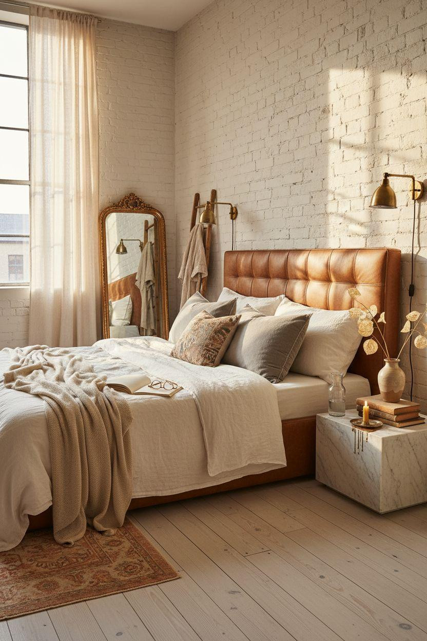 Master Bedrooms Ideas For Couples - vintage leather bedroom