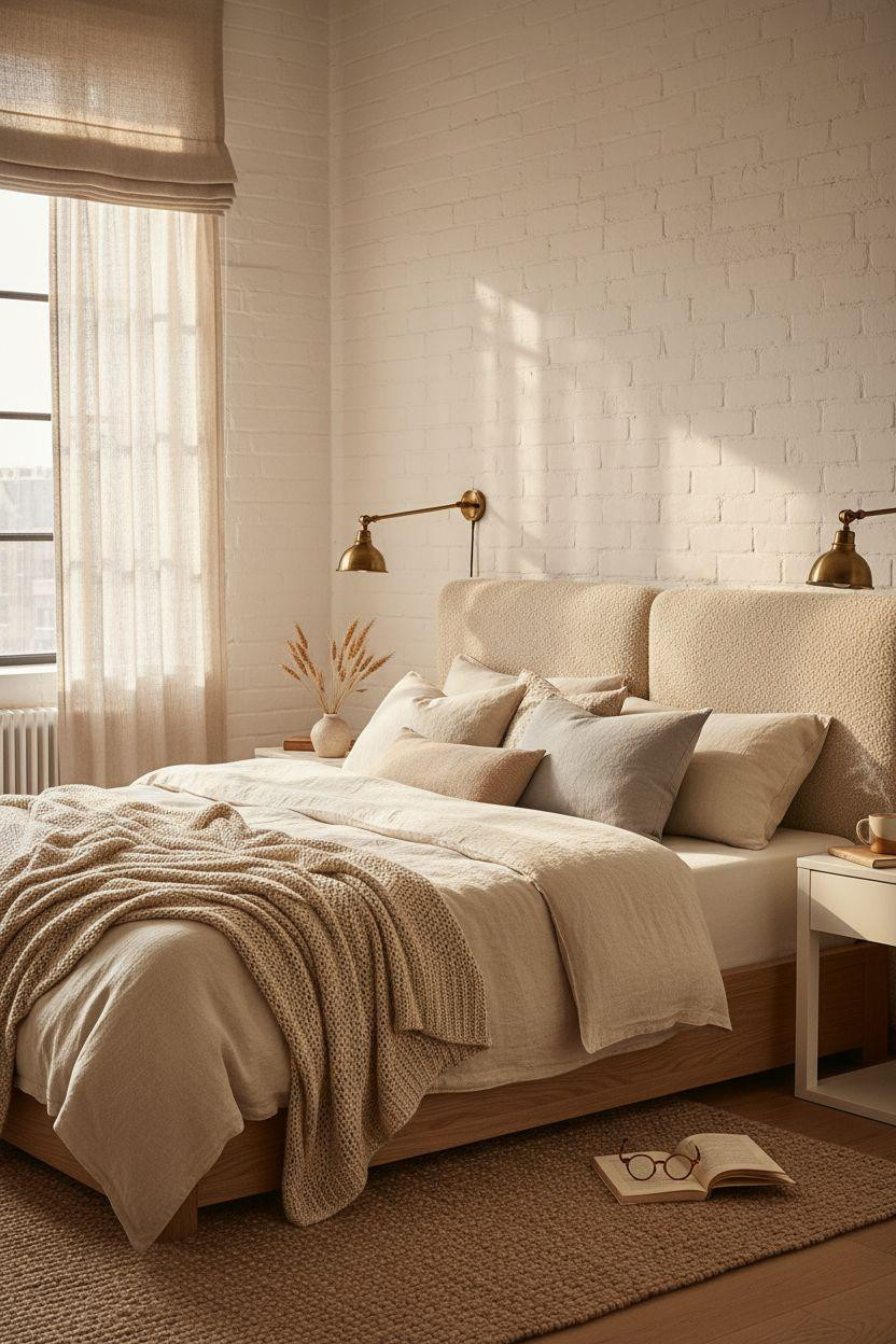 Master bedrooms decor modern - cozy Scandinavian bedroom