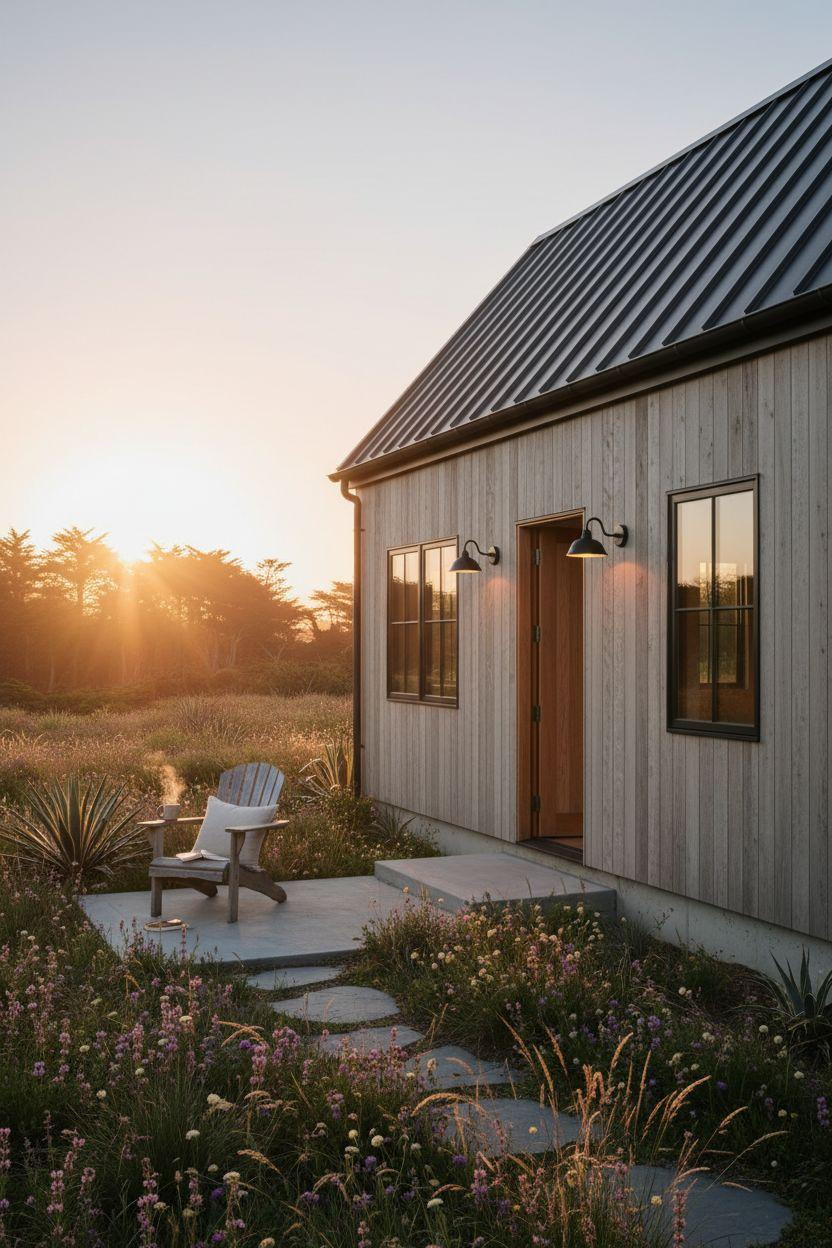 Modern Cottage Homes - coastal design with oak siding