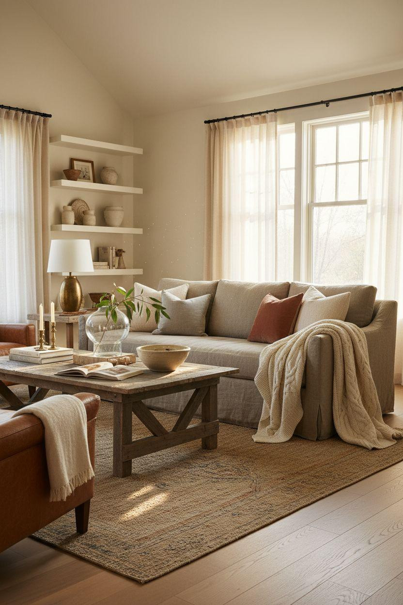 Pottery Barn Living Room Ideas - close-up of textured throw blanket