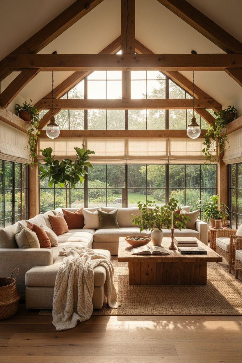 Sunroom ideas with three sides of glass and natural light