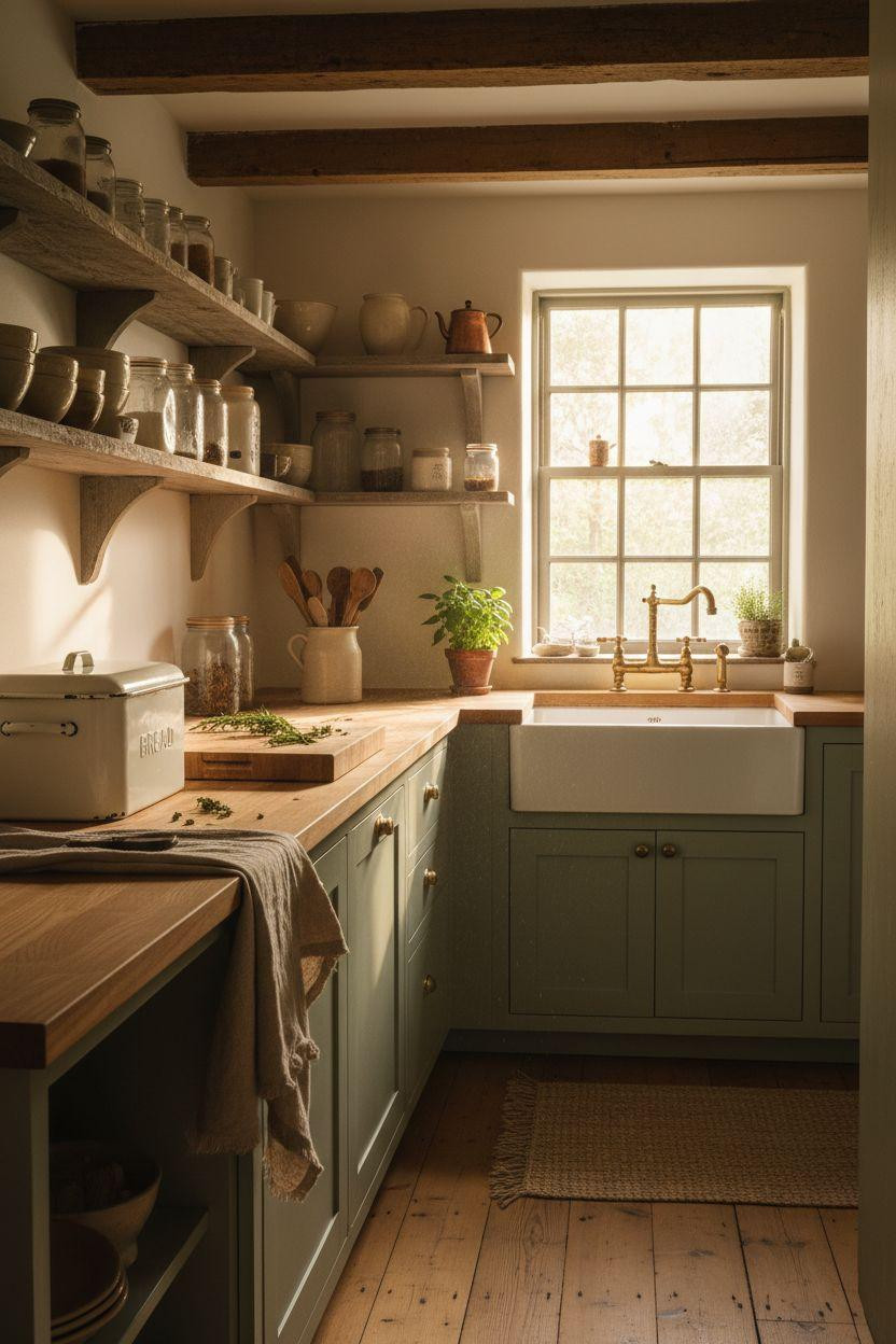Tiny Farmhouse Kitchen - Vermont cottage side profile