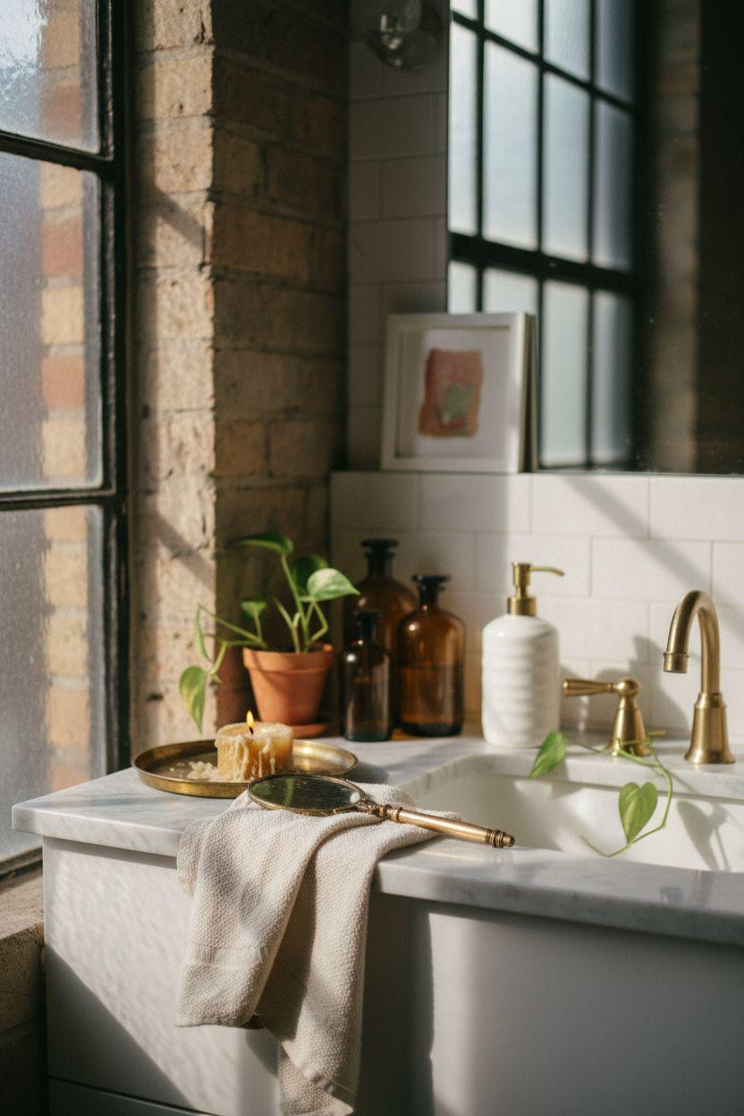 Vibey Bathroom close-up of vanity styling