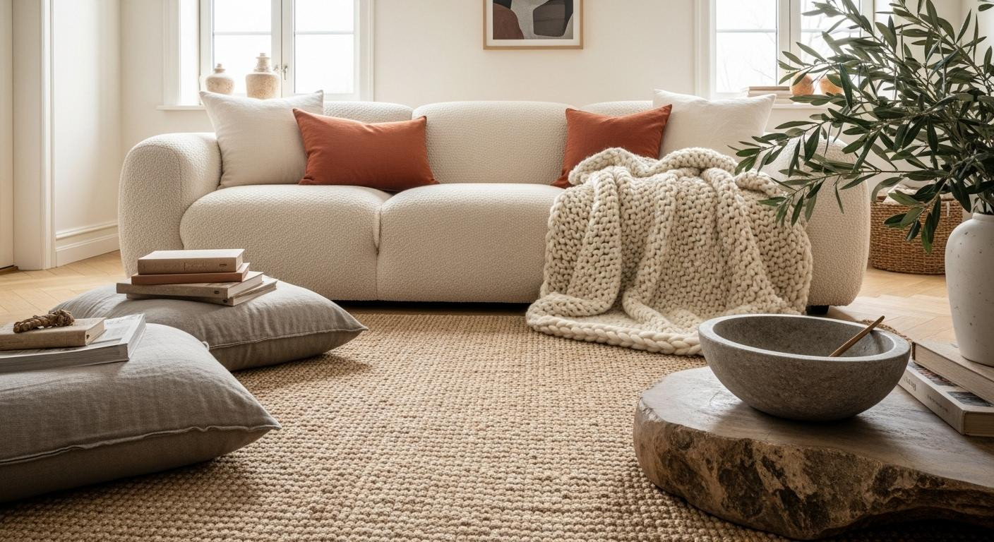 Designers say rough jute makes winter rooms feel 30% warmer than velvet