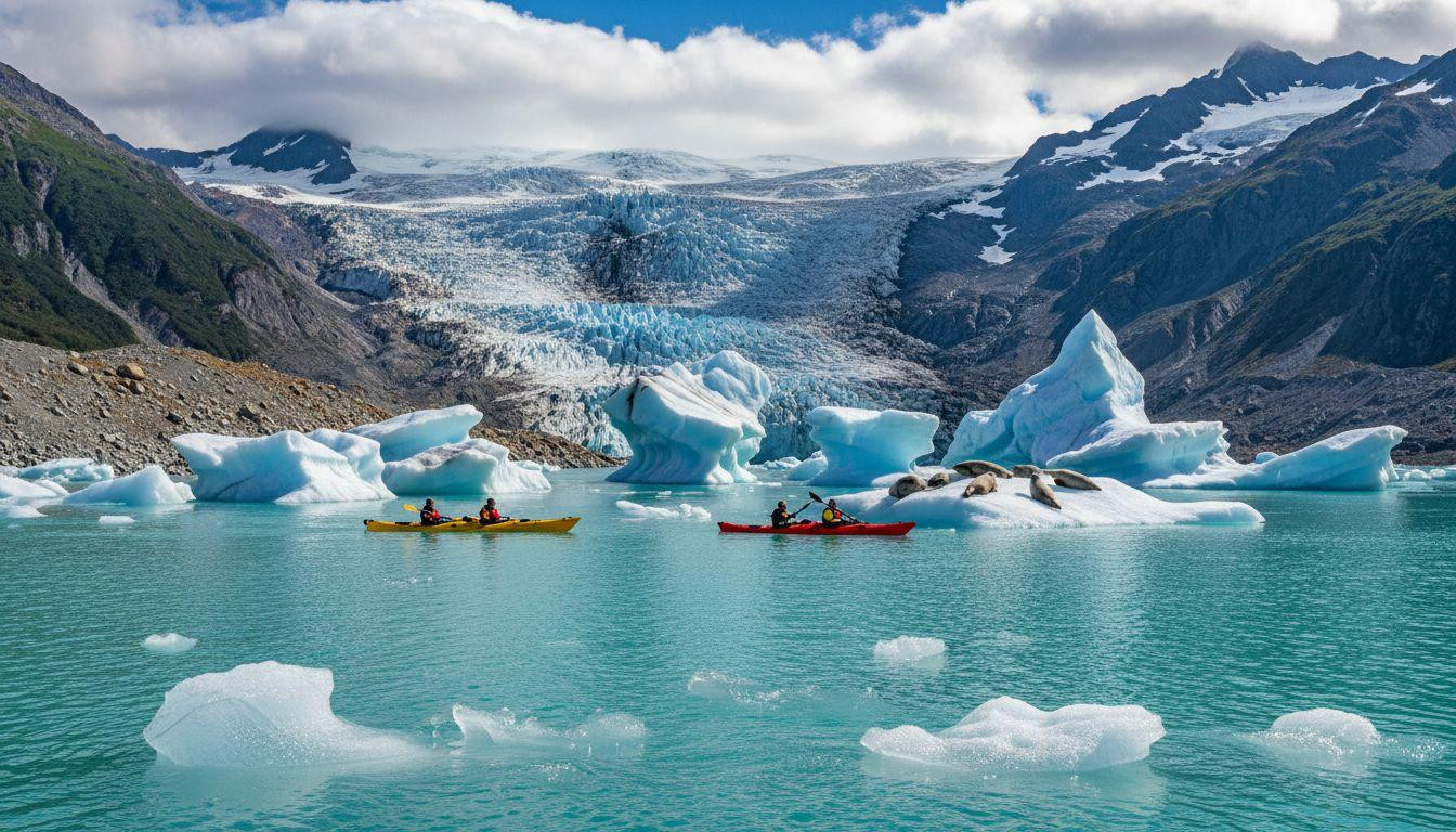 This Alaska lagoon hides icebergs you paddle through in turquoise silence