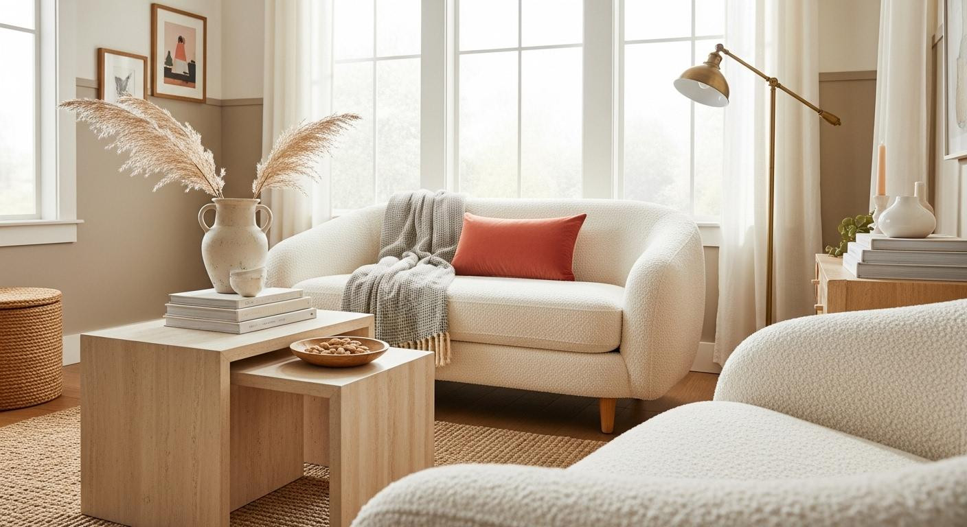 The 0 curved sofa that made 2.3M Pinterest tiny living rooms cozy