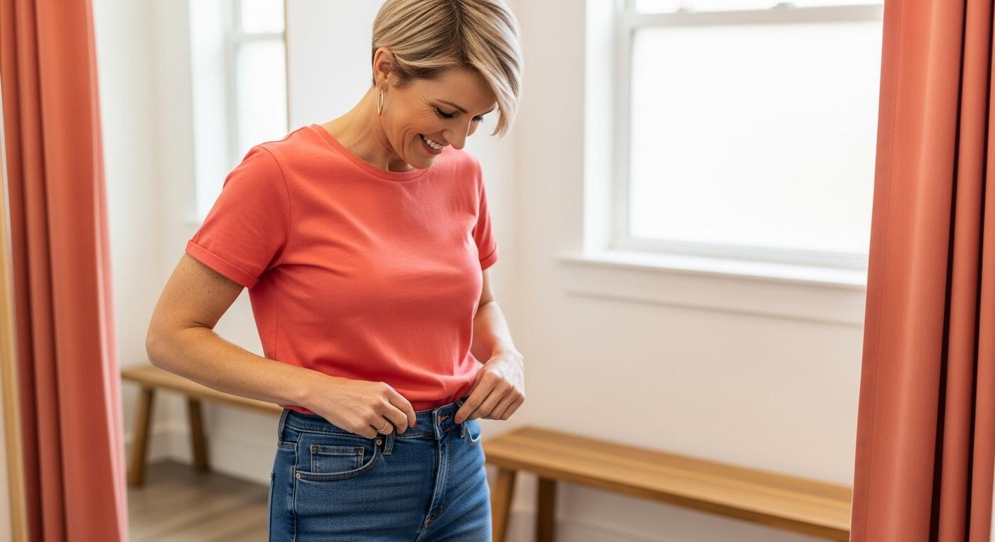 At 50 I found jeans that work with my menopausal body and stopped the cycle