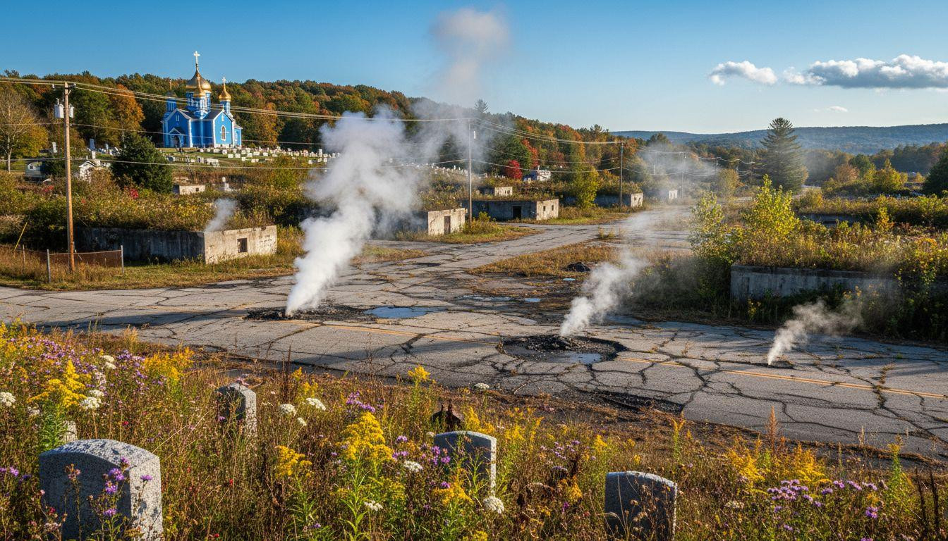 This Pennsylvania town where underground fire sends steam through cracked streets for 60 years