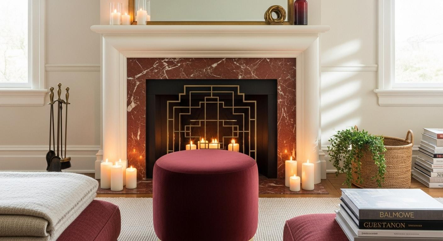 Why 2.3M Pinterest saves chose brass fireplace screens over beige mantels