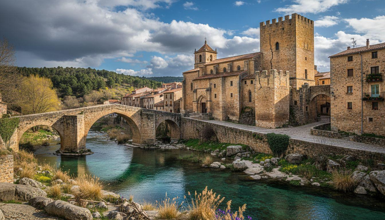 This Spanish castle rises from a 14th century bridge where 2,300 locals live in Gothic silence