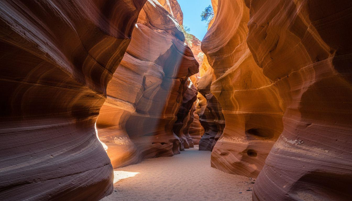 This Utah slot canyon squeezes to 10 inches where you shuffle sideways through winter silence