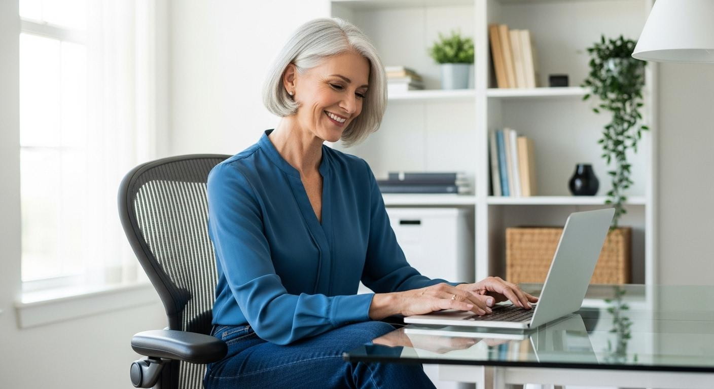 At 67 she fixed her sitting jeans problem with 2% elastane not loose denim